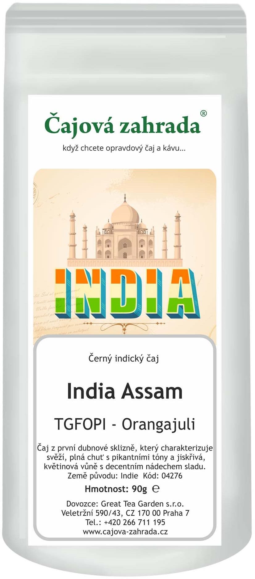 Čajová záhrada India Assam TGFOPI Orangajuli – čierny čaj, 90 g