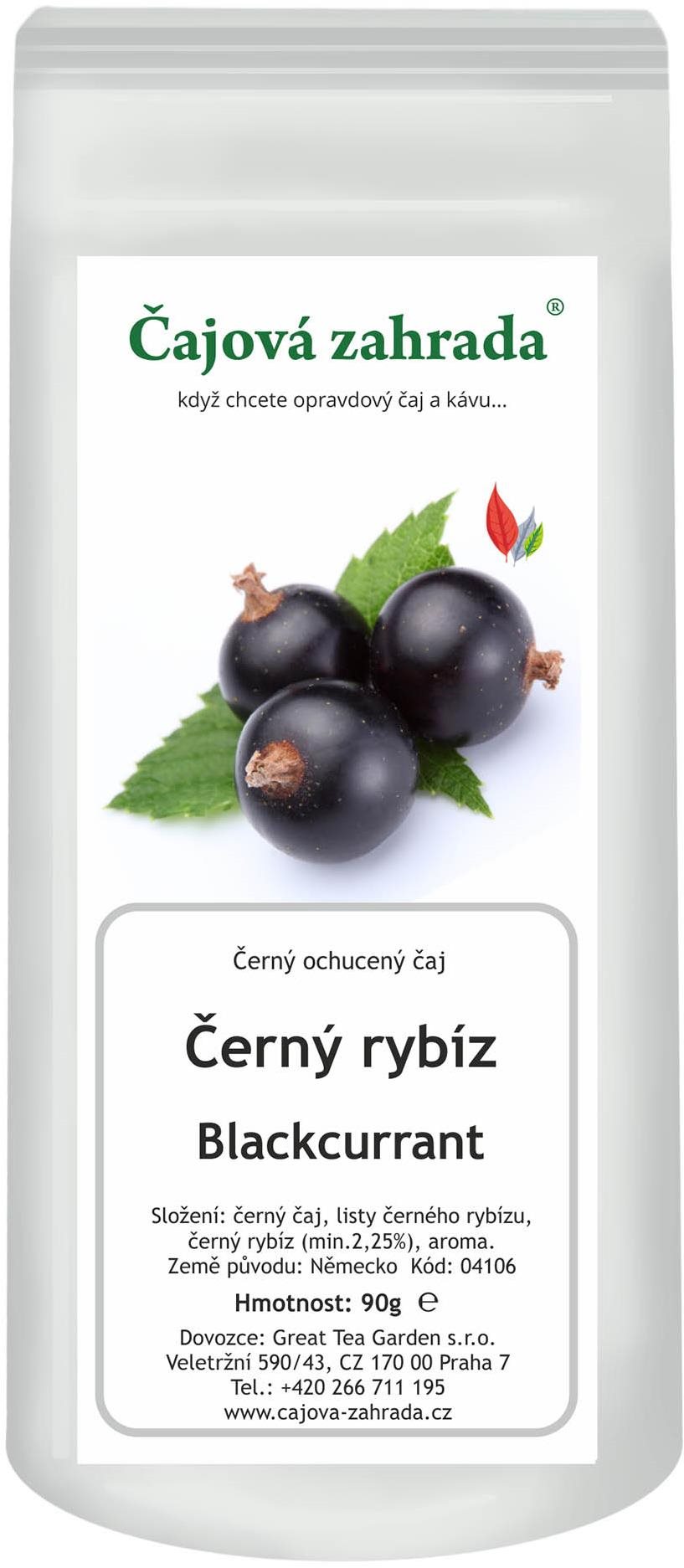 Čajová záhrada Čierne ríbezle – čierny ochutený čaj, 90 g