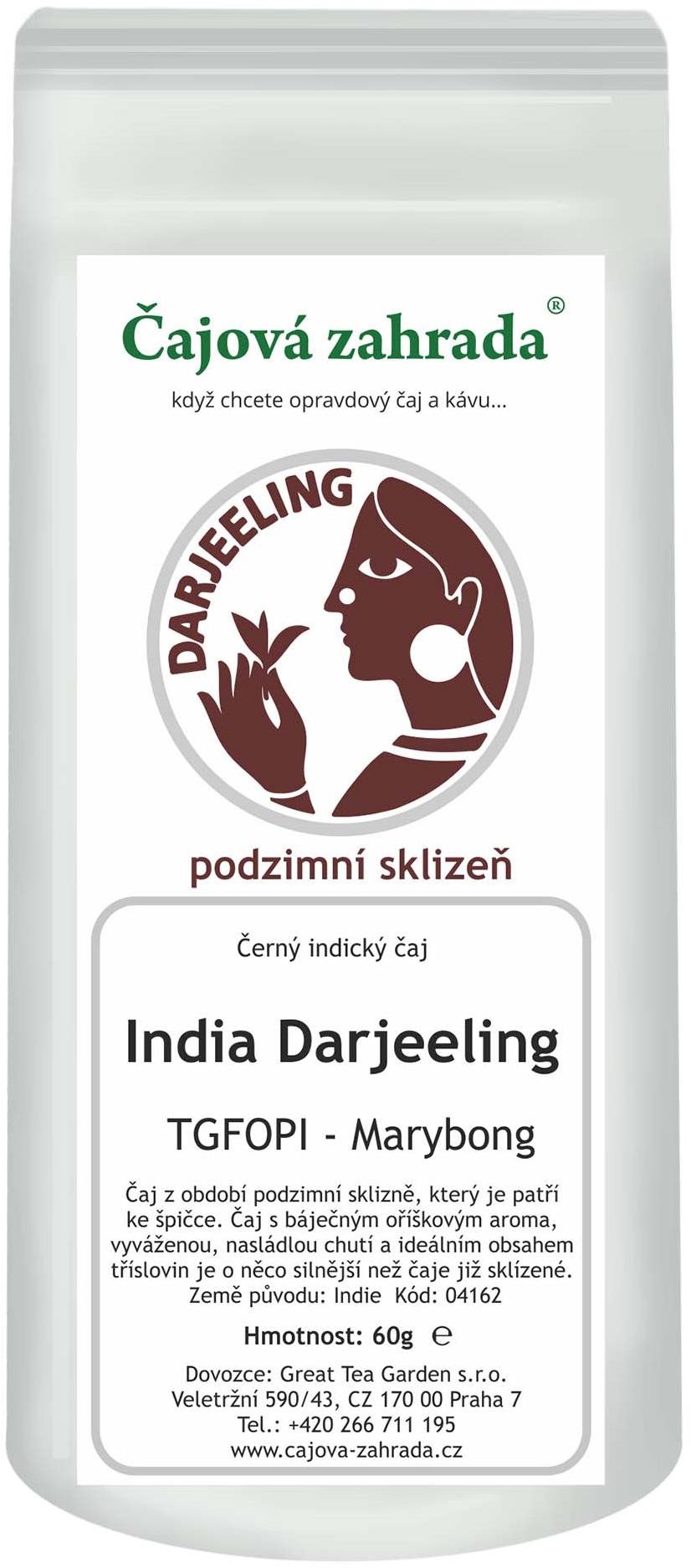 Čajová záhrada India Darjeeling FTGFOPI Marybong – čierny čaj, 60 g