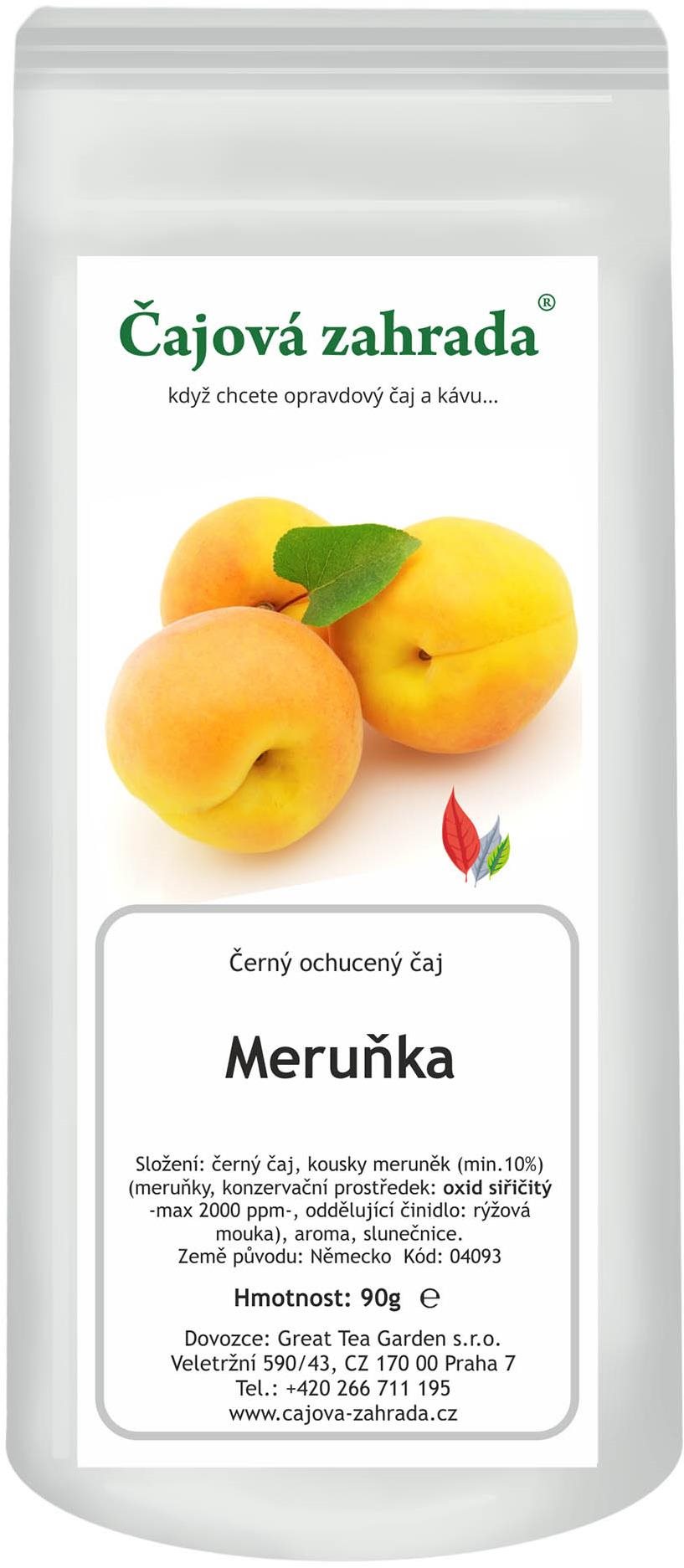 Čajová zahrada Marhuľa – čierny ochutený čaj, 90 g