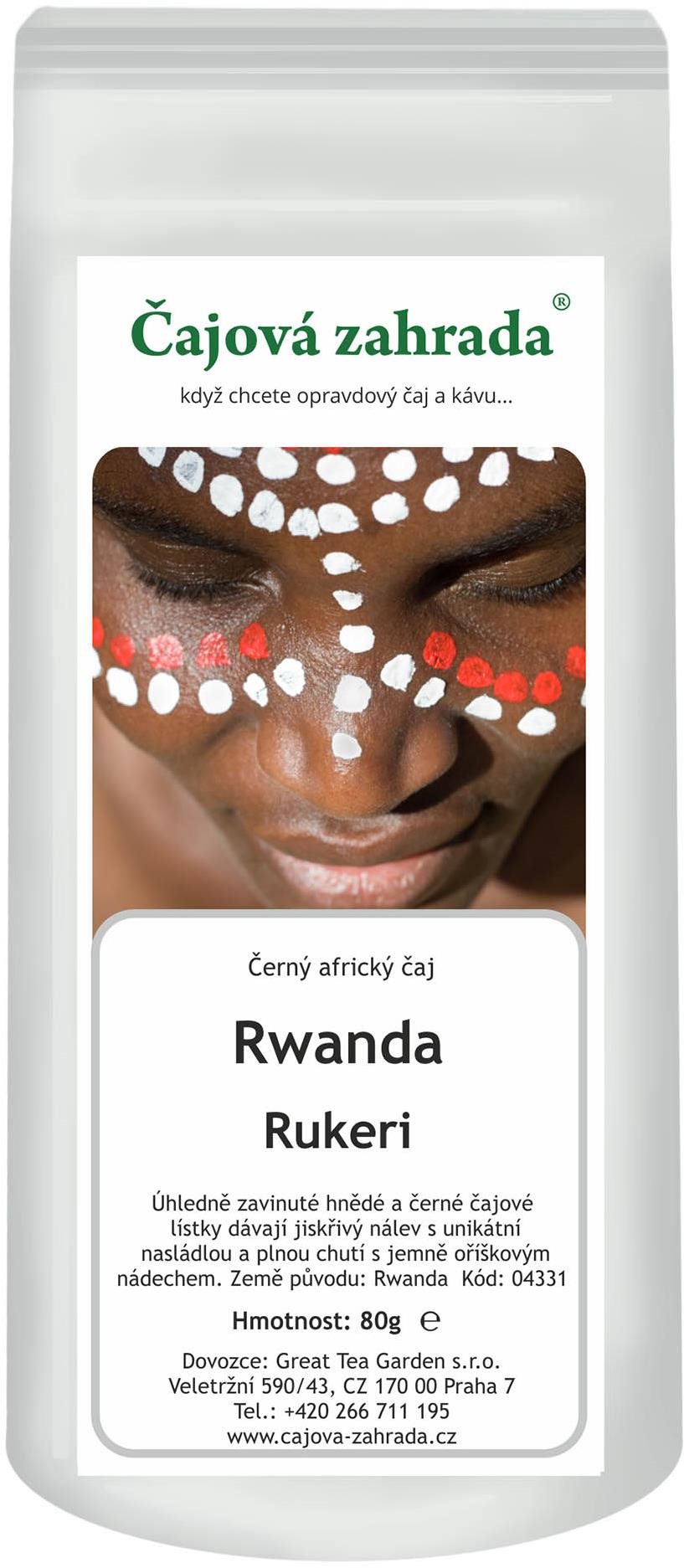 Čajová záhrada Rwanda Rukeri – čierny čaj, 500 g