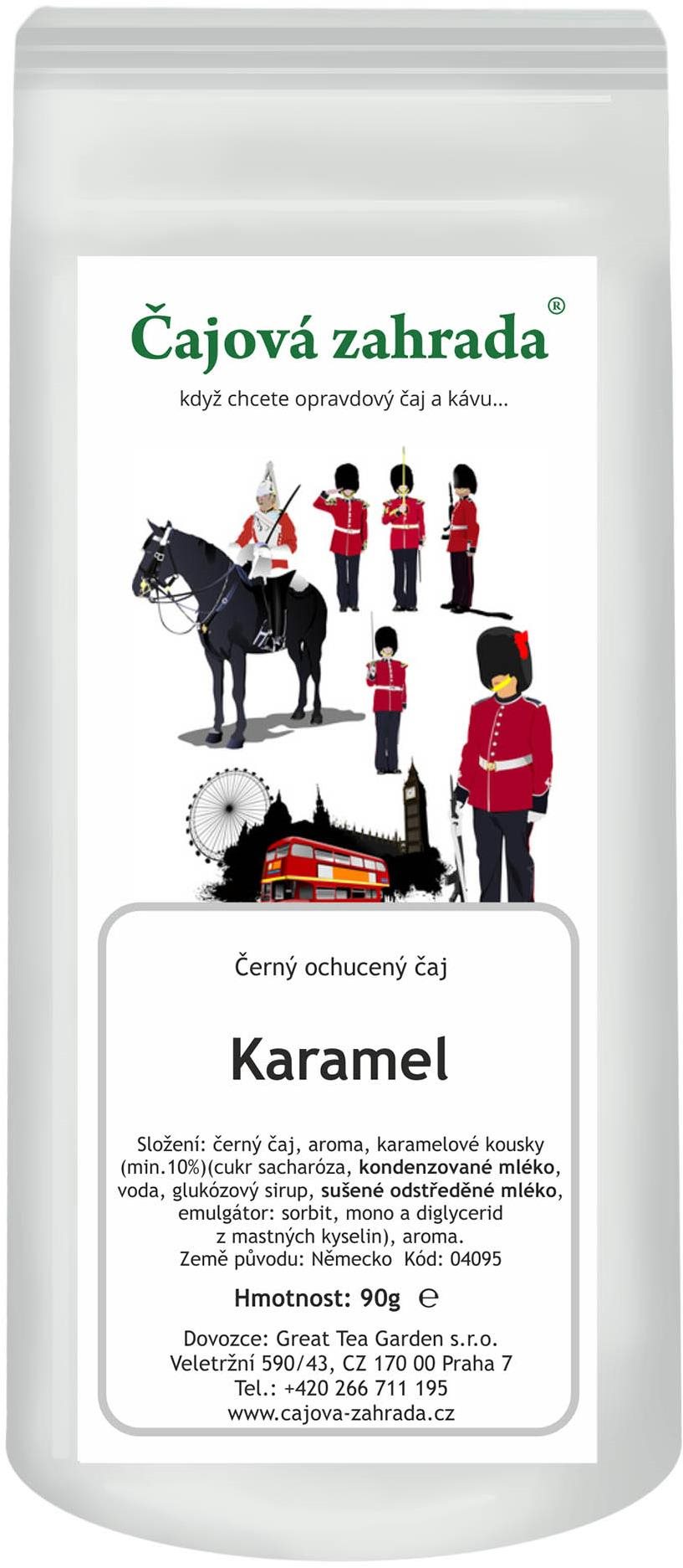 Čajová záhrada Karamel – čierny ochutený čaj, 500 g