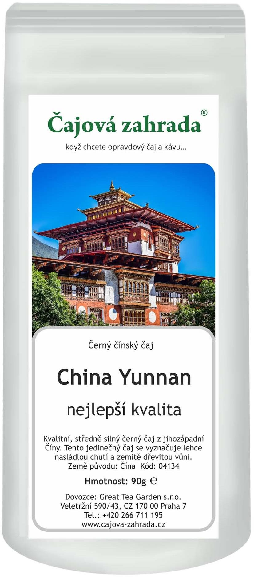 Čajová záhrada China Yunnan Black FOP – čierny čaj, 90 g