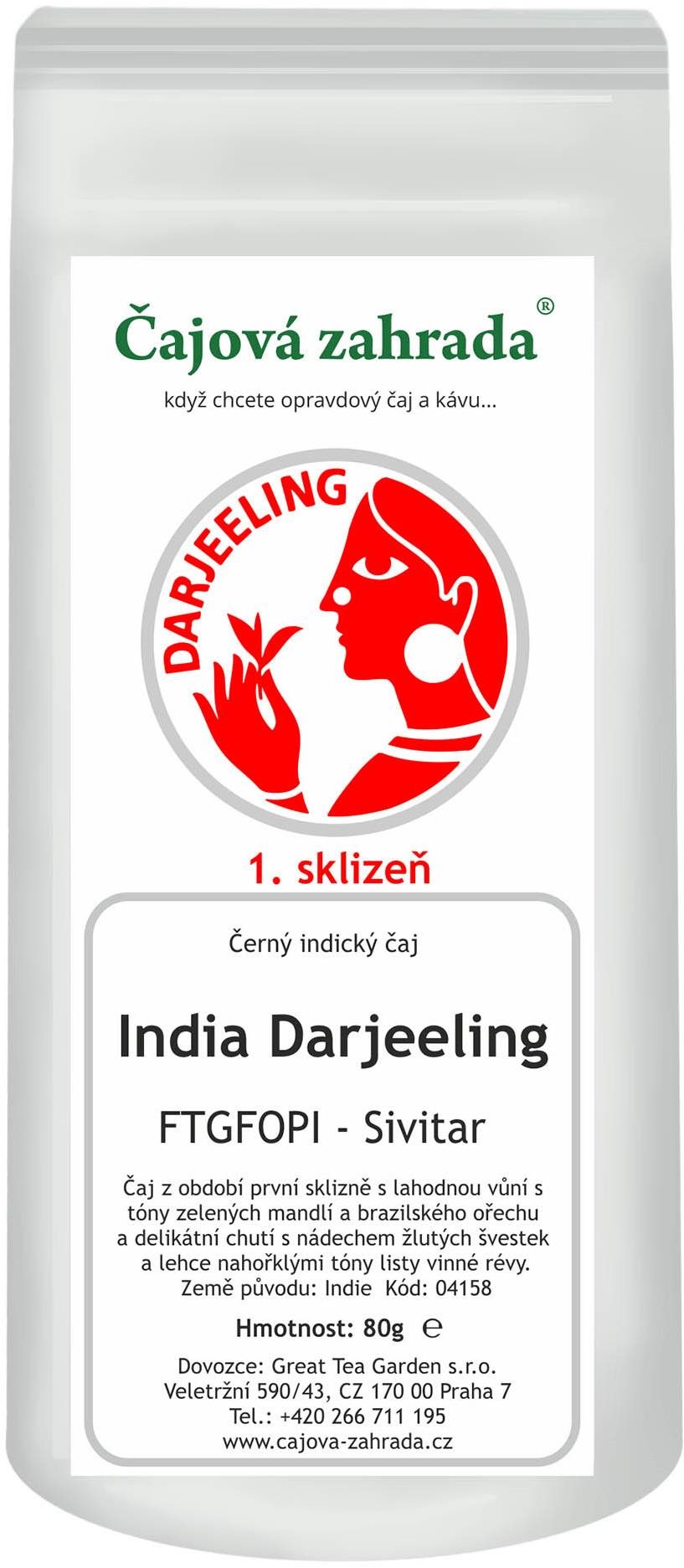 Čajová záhrada India Darjeeling FTGFOPI Sivitar – čierny čaj, 80 g