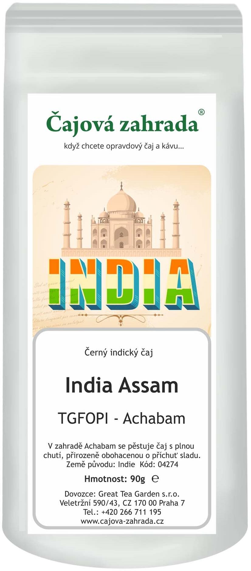 Čajová záhrada India Assam TGFOPI Achabam – čierny čaj, 500 g