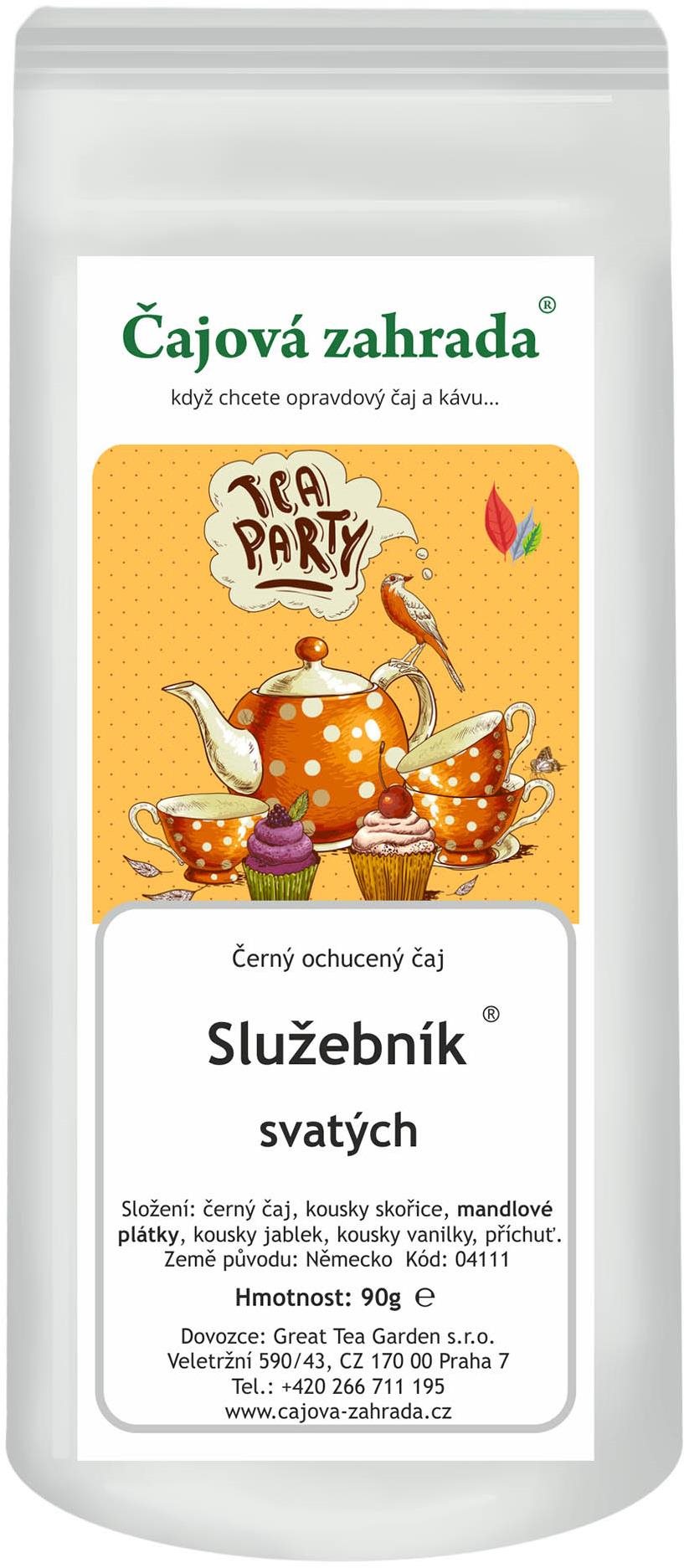 Čajová záhrada Služobník svätých ® – čierny ochutený čaj, 90 g