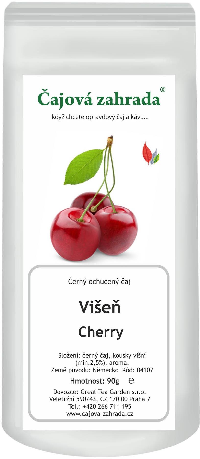 Čajová záhrada Višňa – čierny ochutený čaj, 90 g