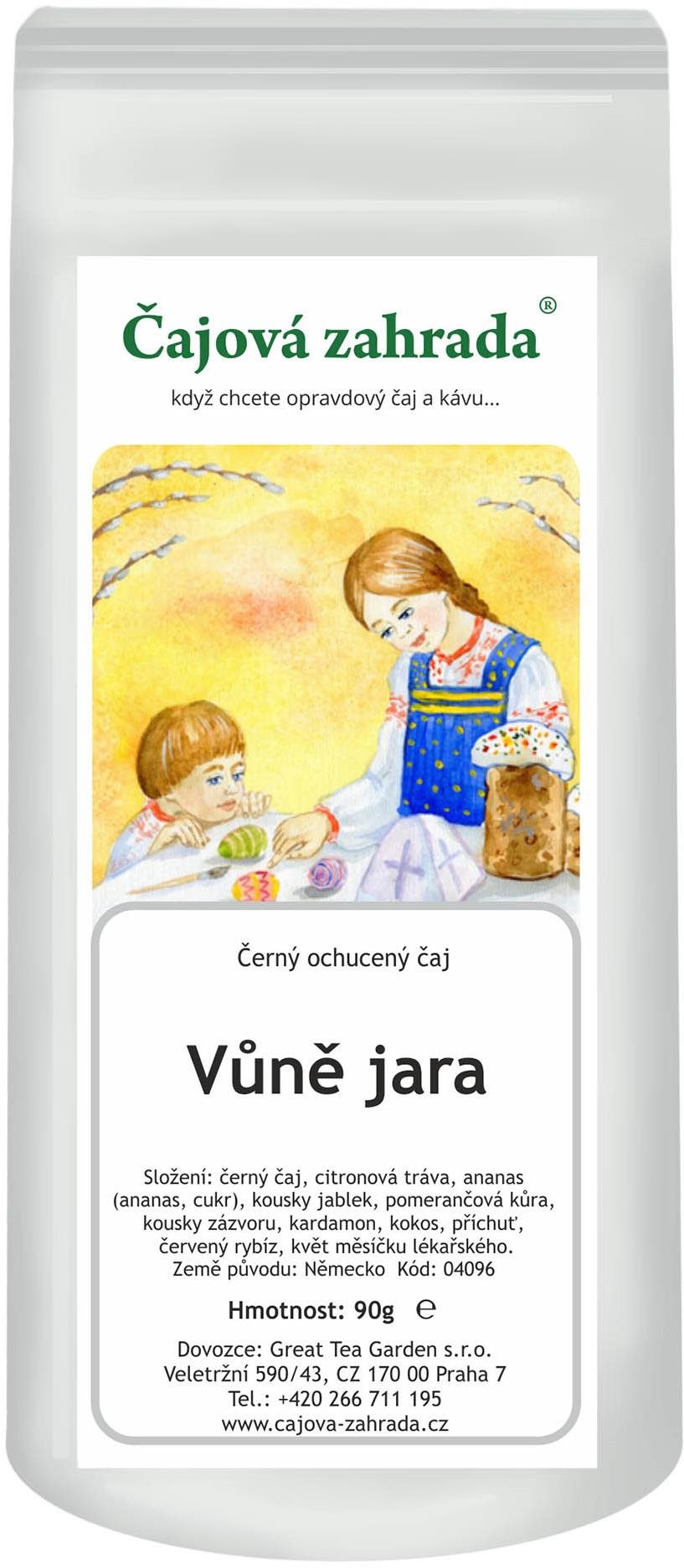 Čajová záhrada Vůně jara – čierny ochutený čaj, 90 g