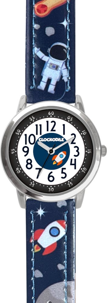 CLOCKODILE Detské hodinky VESMÍR, svietiace, chlapčenské, tmavomodré