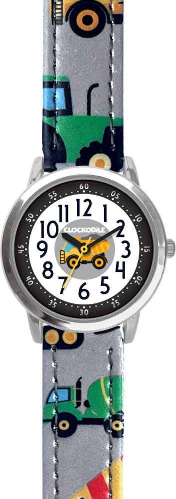 CLOCKODILE Detské hodinky BAGRE, svietiace, chlapčenské, sivé