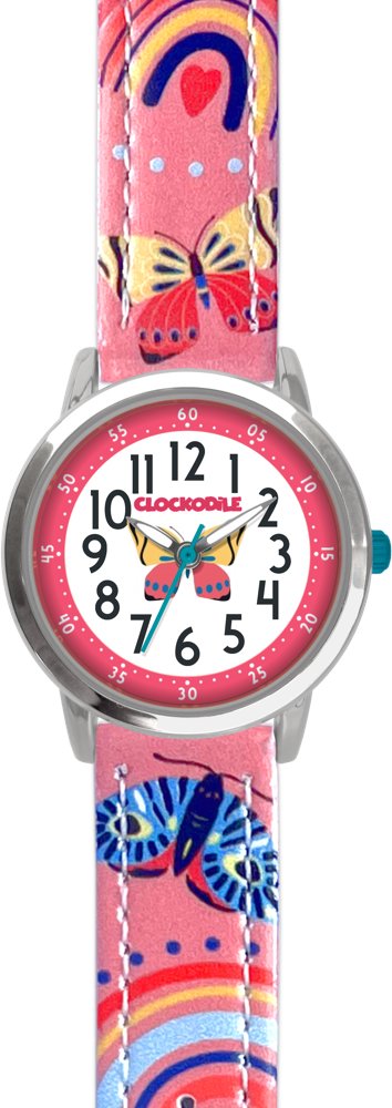 CLOCKODILE Detské hodinky MOTÝLE, dievčenské, ružové