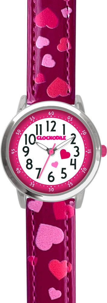 CLOCKODILE Detské hodinky SRDIEČKA, dievčenské, ružové