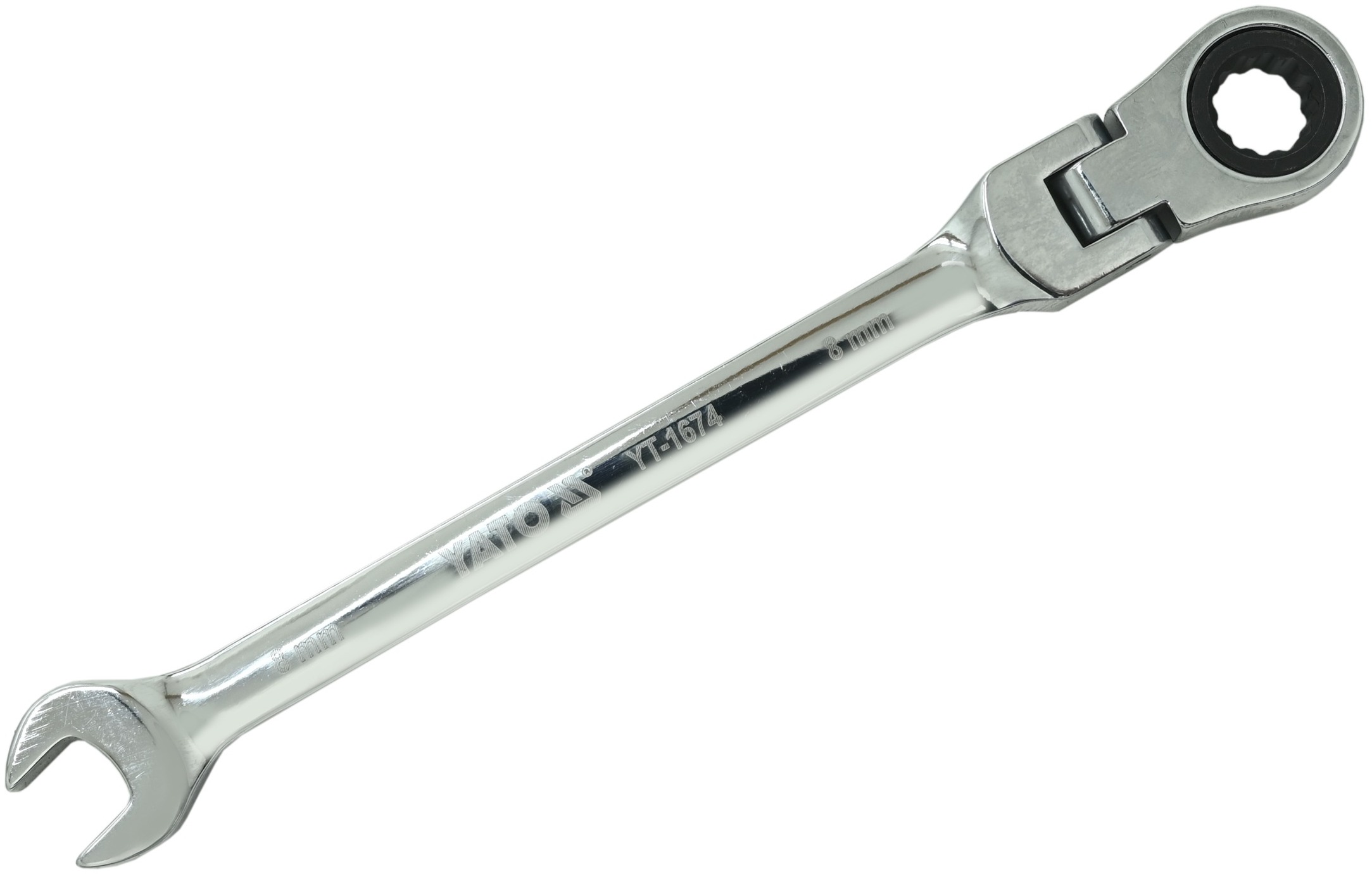 Yato Kľúč očkoplochý račňový 8 mm s kĺbom