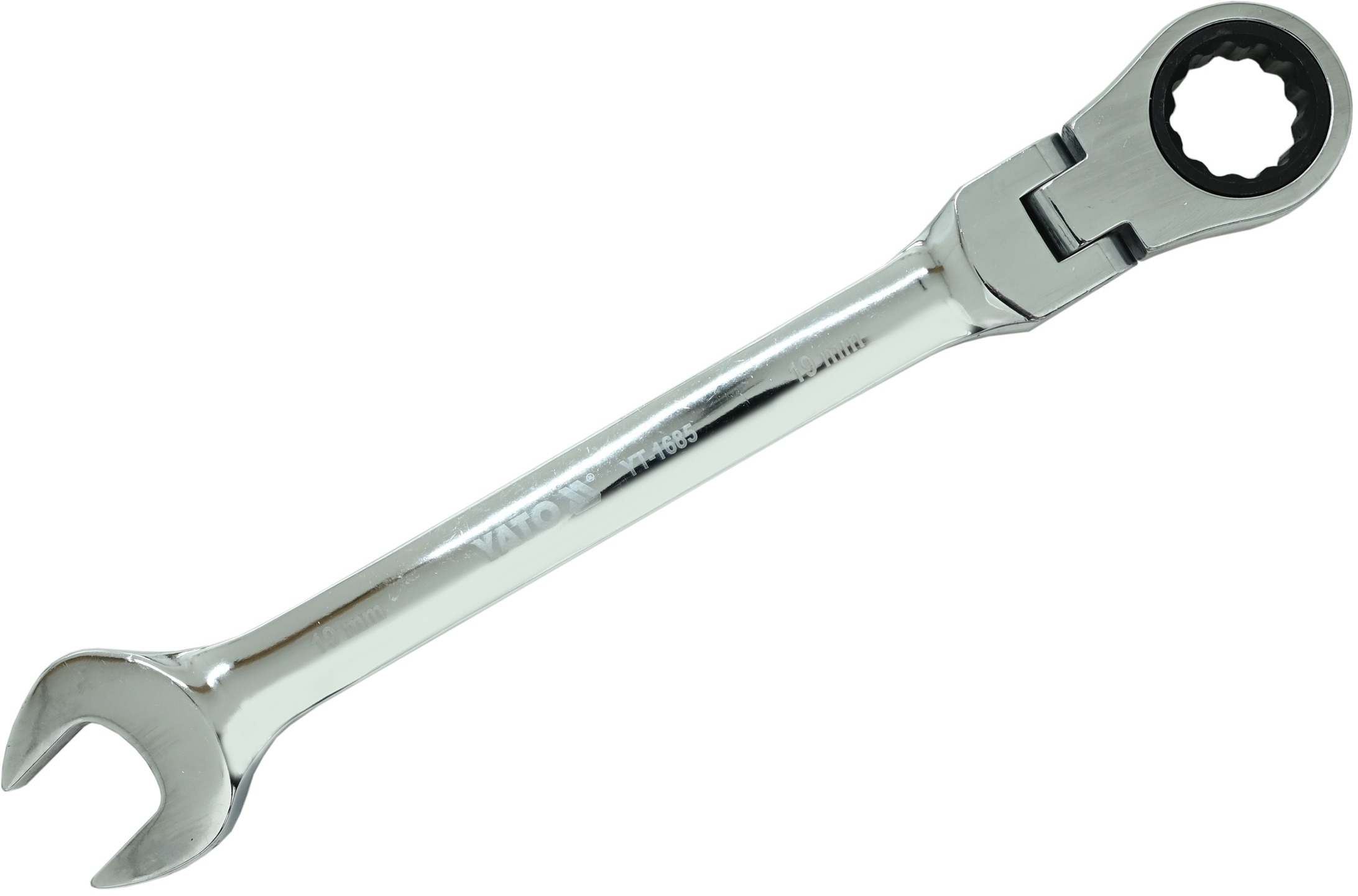 Yato Kľúč očkoplochý račňový 19 mm s kĺbom