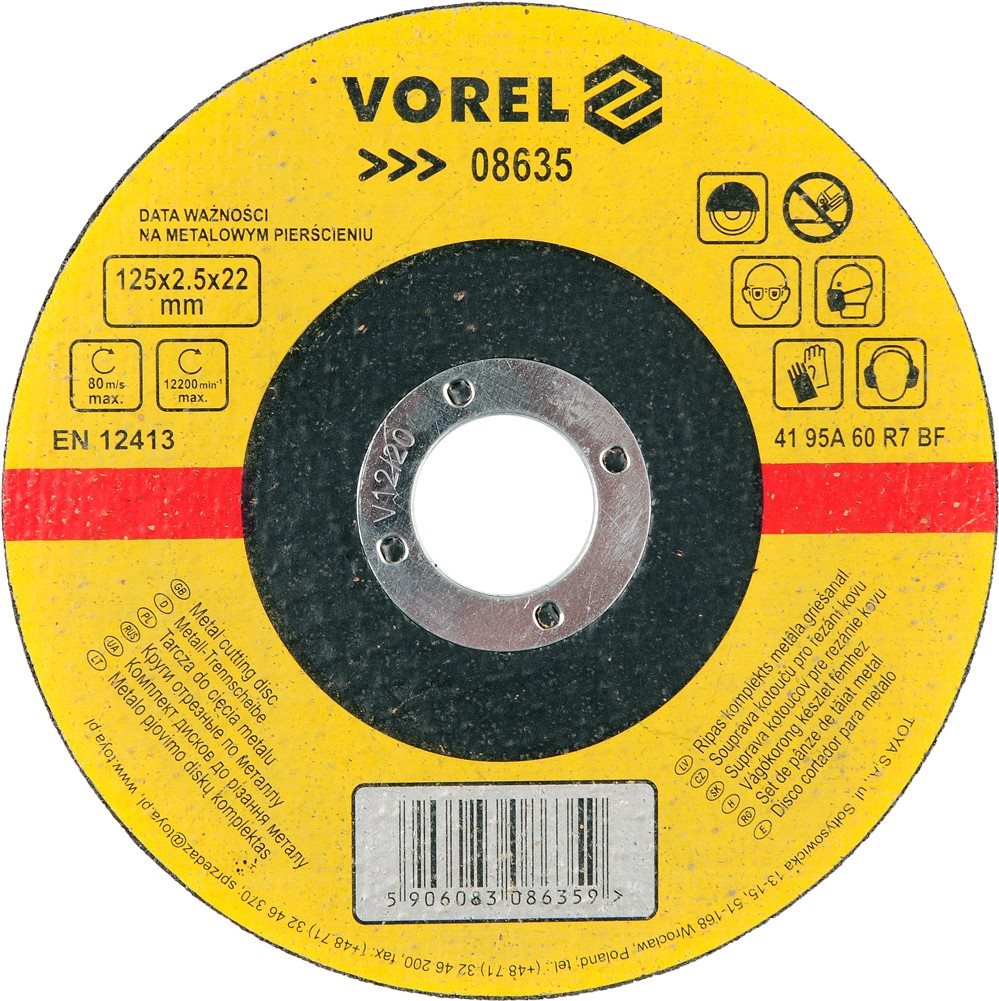 Vorel Kotúč na kov 125 × 22 × 2,5 mm