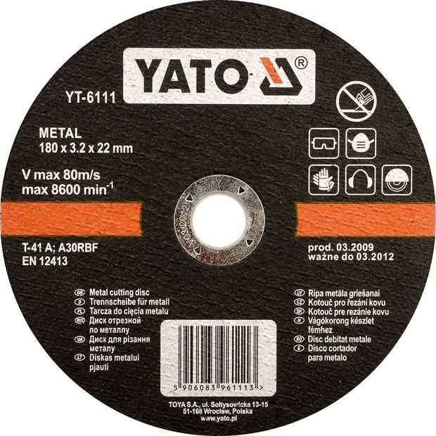 Yato Kotúč na kov 115 × 22 × 1,2 mm