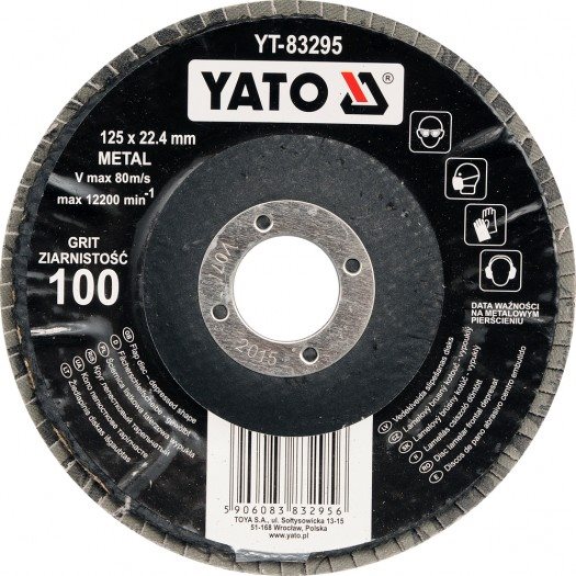 Yato Kotúč lamelový korundový 125 × 22,2 mm vypuklý brúsny P120