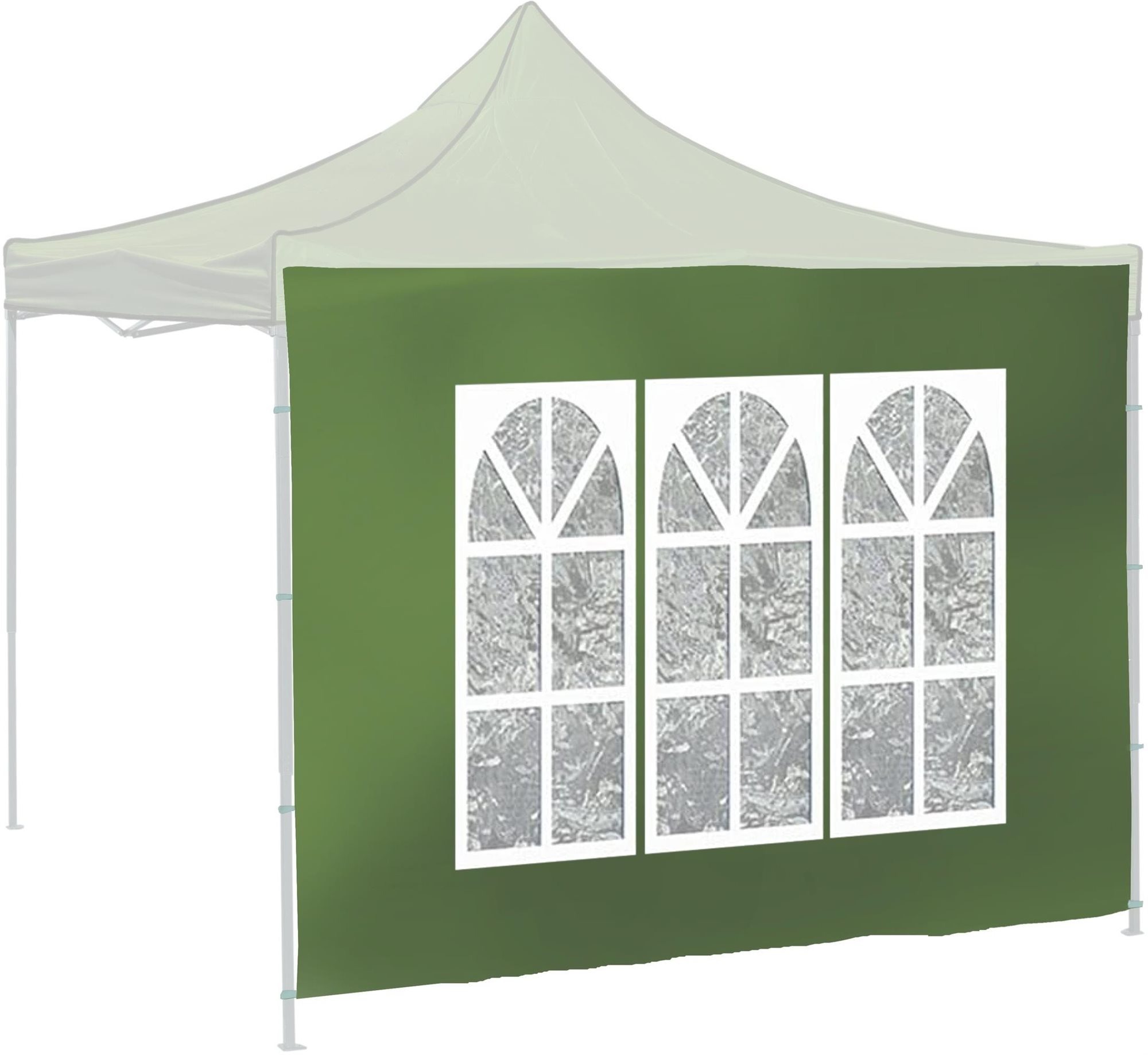 CATTARA Bočnica k altánku WINDOW 2 × 3 m 420D WATERPROOF, zelená