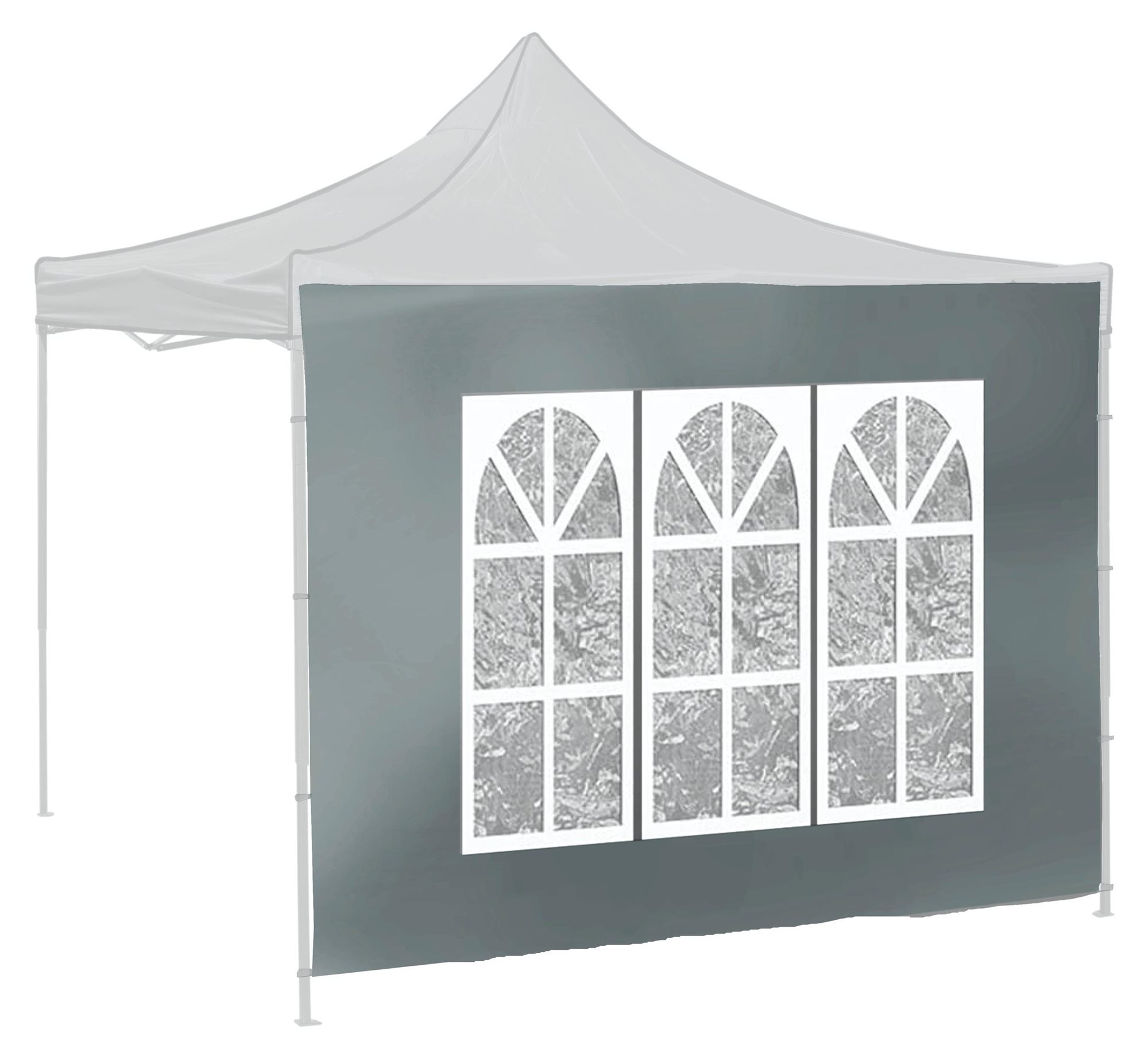 CATTARA Bočnica k altánku WINDOW 2 × 3 m 420D WATERPROOF, sivá