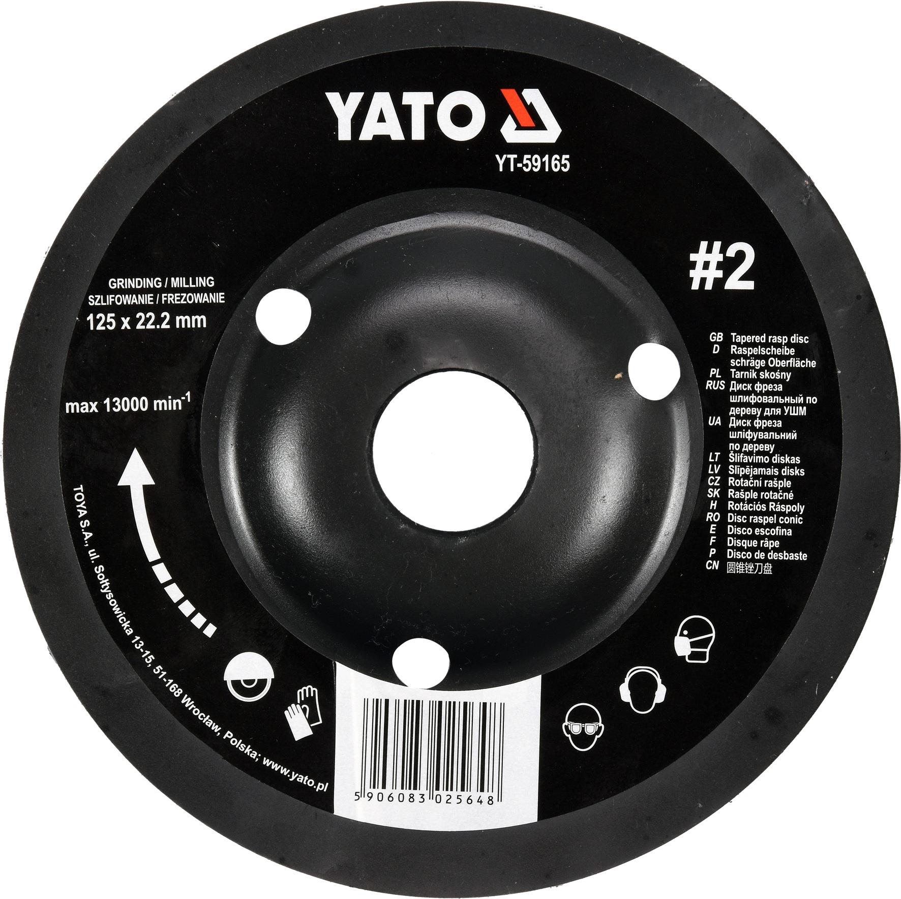 YATO Rotačná rašpľa uhlová 125 mm typ 2