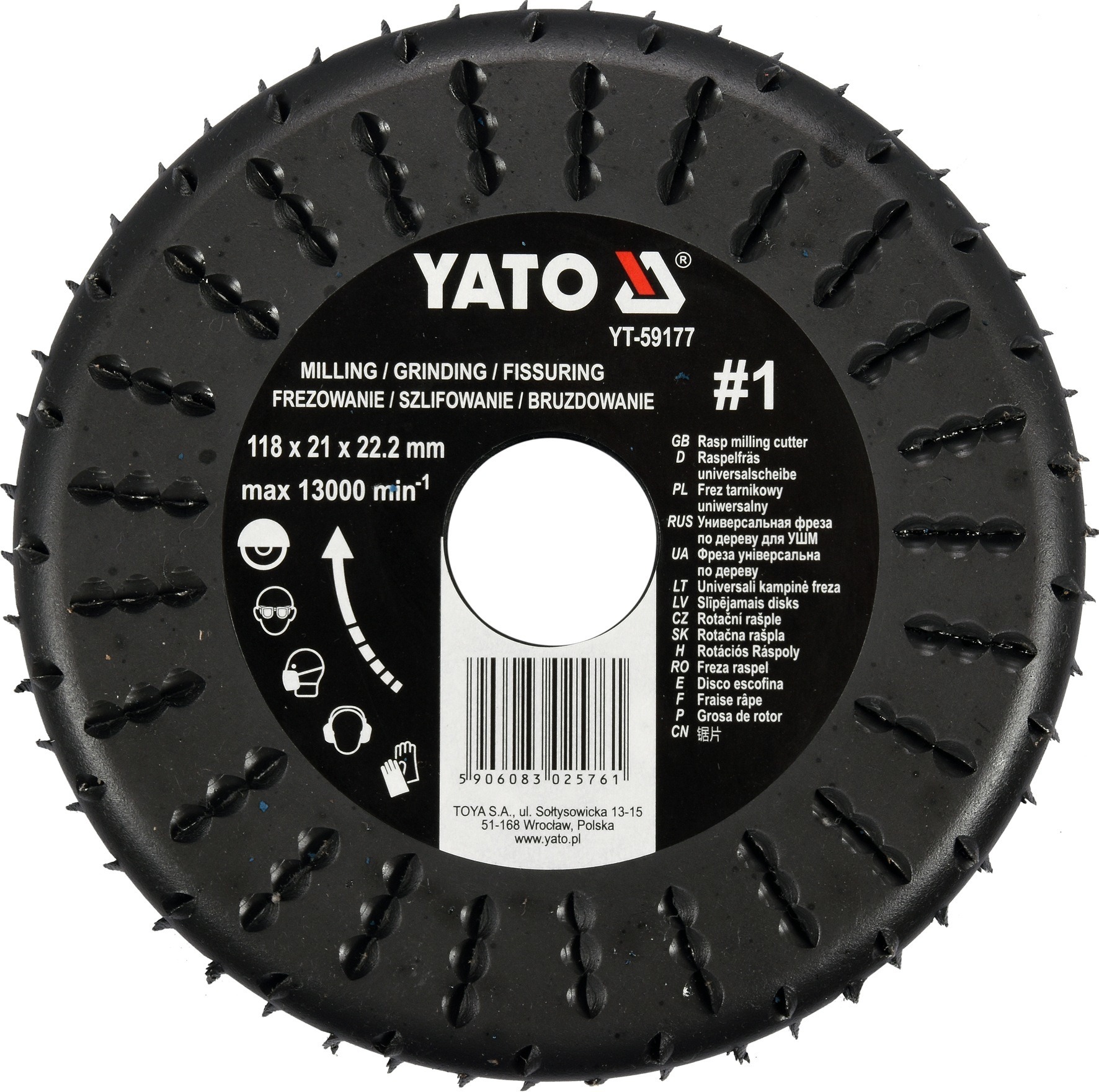 YATO Rotačná rašpľa frézovacia univerzálna 118 mm