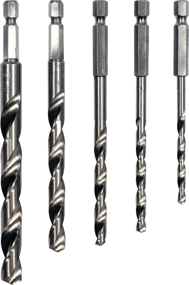 STHOR Vrtáky na kov HSS 1/4" v sade TO-21650