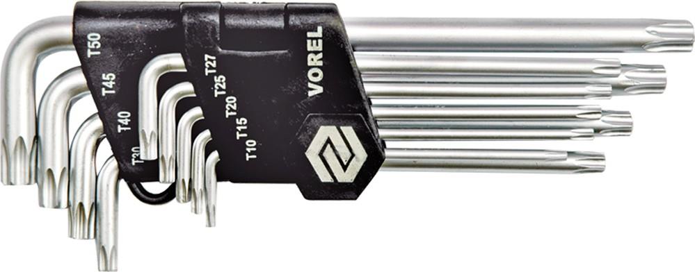 VOREL Súprava kľúčov TORX 9 ks