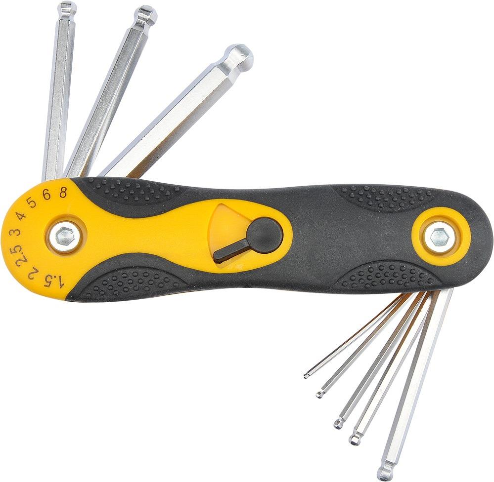 VOREL Kľúče TORX s guľôčkou v sade TO-56505