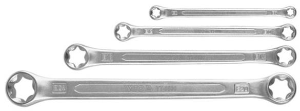 YATO Sada kľúčov očkových 4 ks TORX E6 × E24 YT-0530