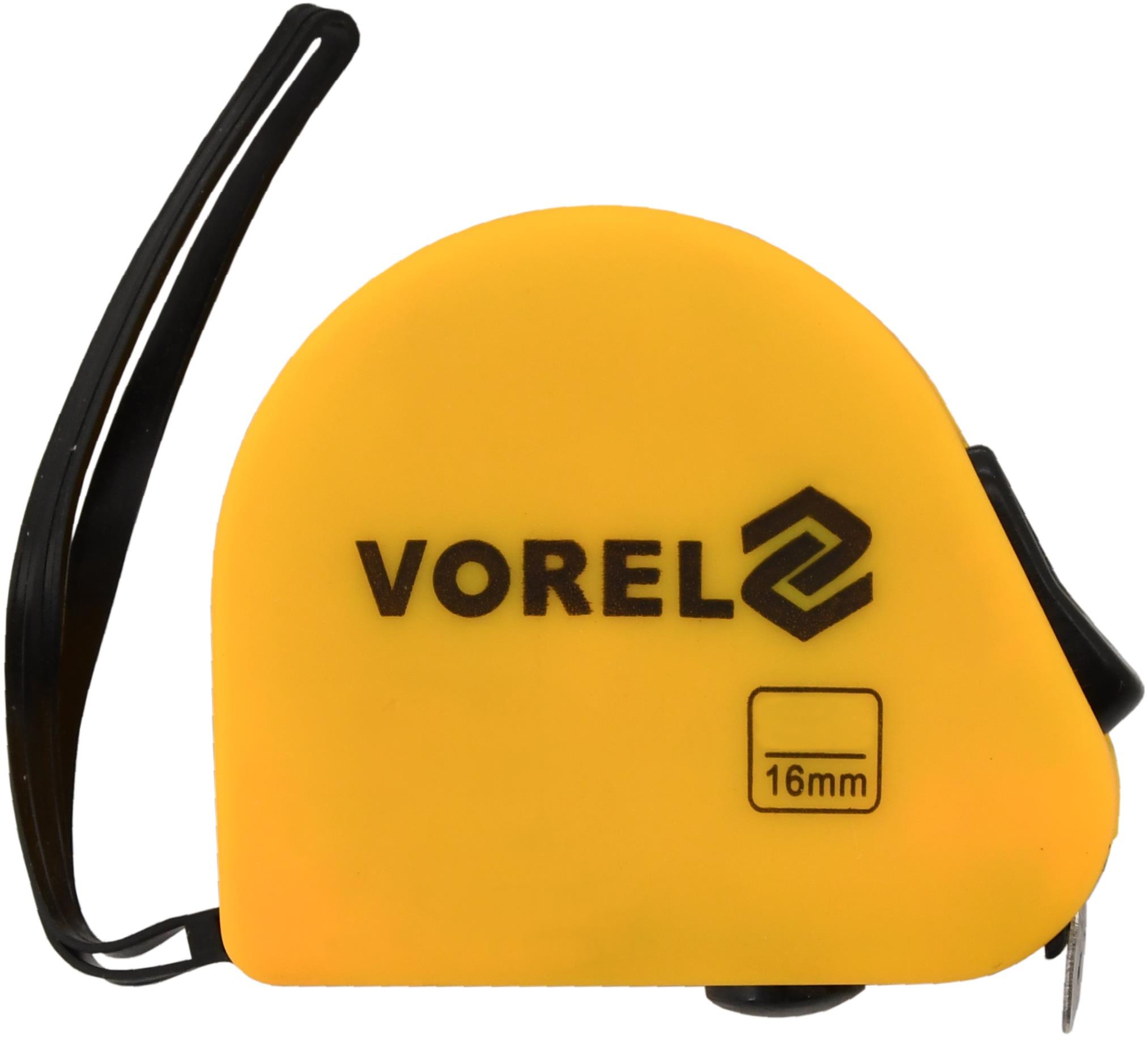 VOREL Meter zvinovací 8 m × 25 mm žltý