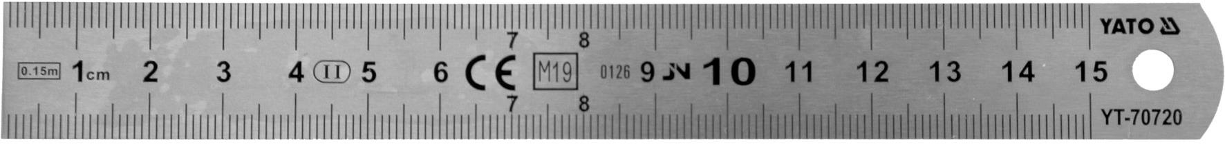 YATO Pravítko pružné oceľové 150 mm YT-70720