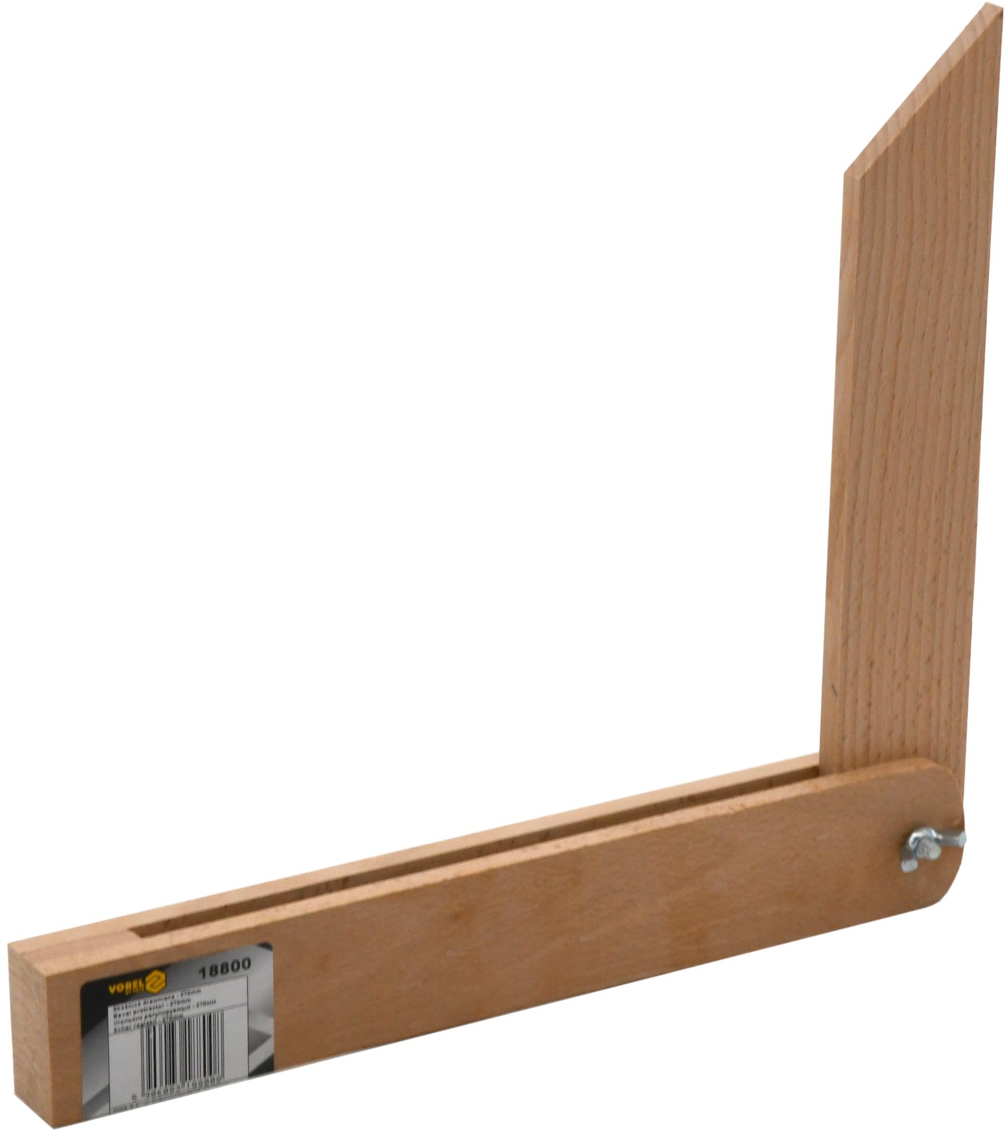 VOREL Uholník 270 mm nastaviteľný drevený
