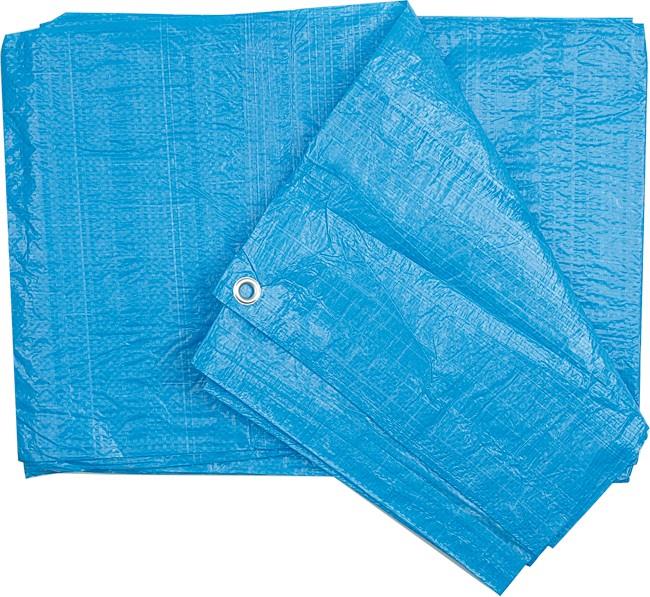 VOREL Plachta, PP + PE, 4 × 5 m, 90 g/m2, modrá