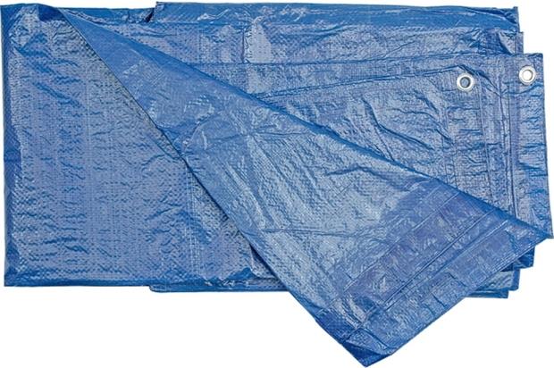 VOREL Plachta, PP + PE, 4 × 6 m, 75 g/m2, modrá