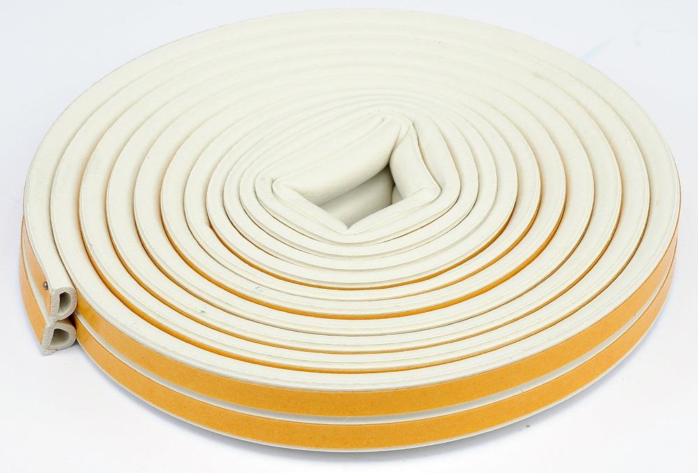 VOREL – Tesnenie na okná a dvere samolepiace, 9 × 7,4 mm, TYP D, biele, 6 m