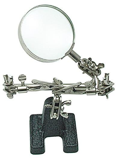VOREL Súprava „tretia ruka" lupa 62 mm