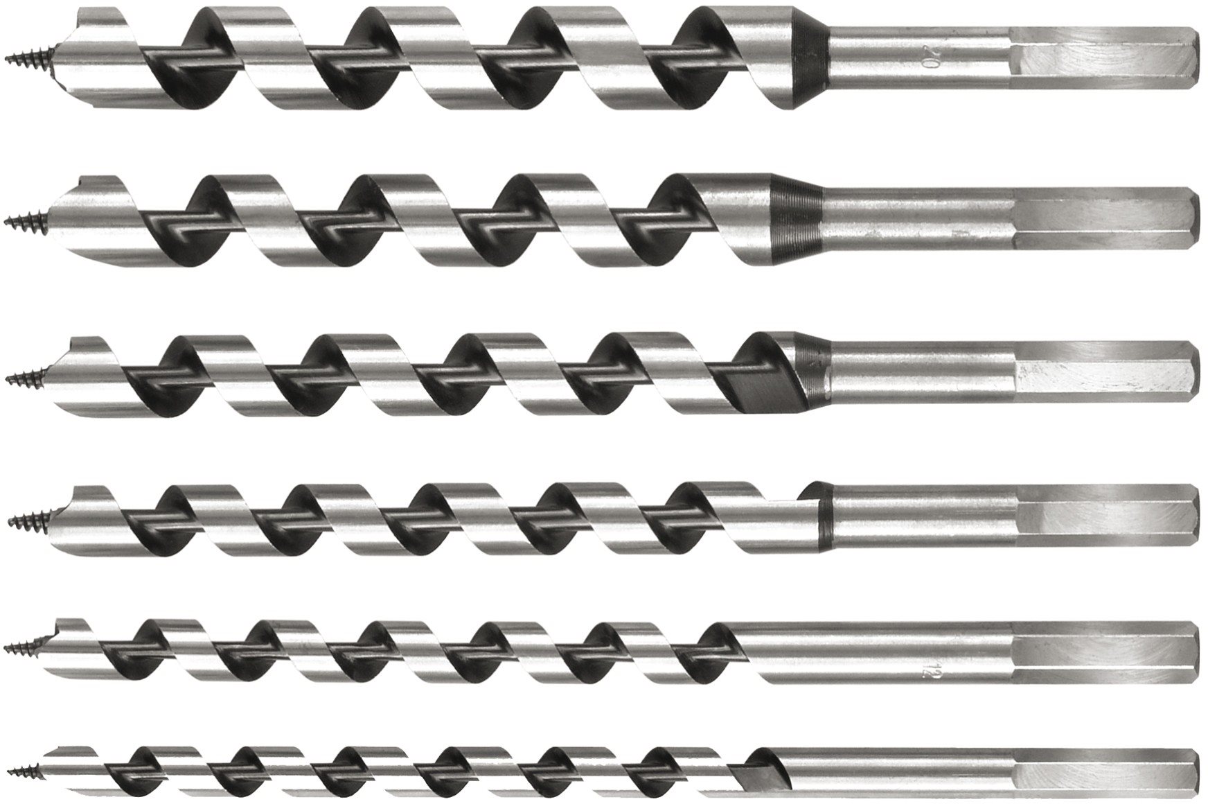 STHOR Vrtáky do dreva 230 mm v sade TO-22465