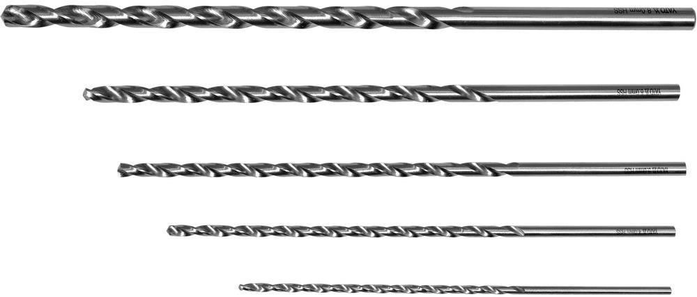 YATO Vrták na kov 3 – 8 mm dlhý, súprava 5 ks YT-39820