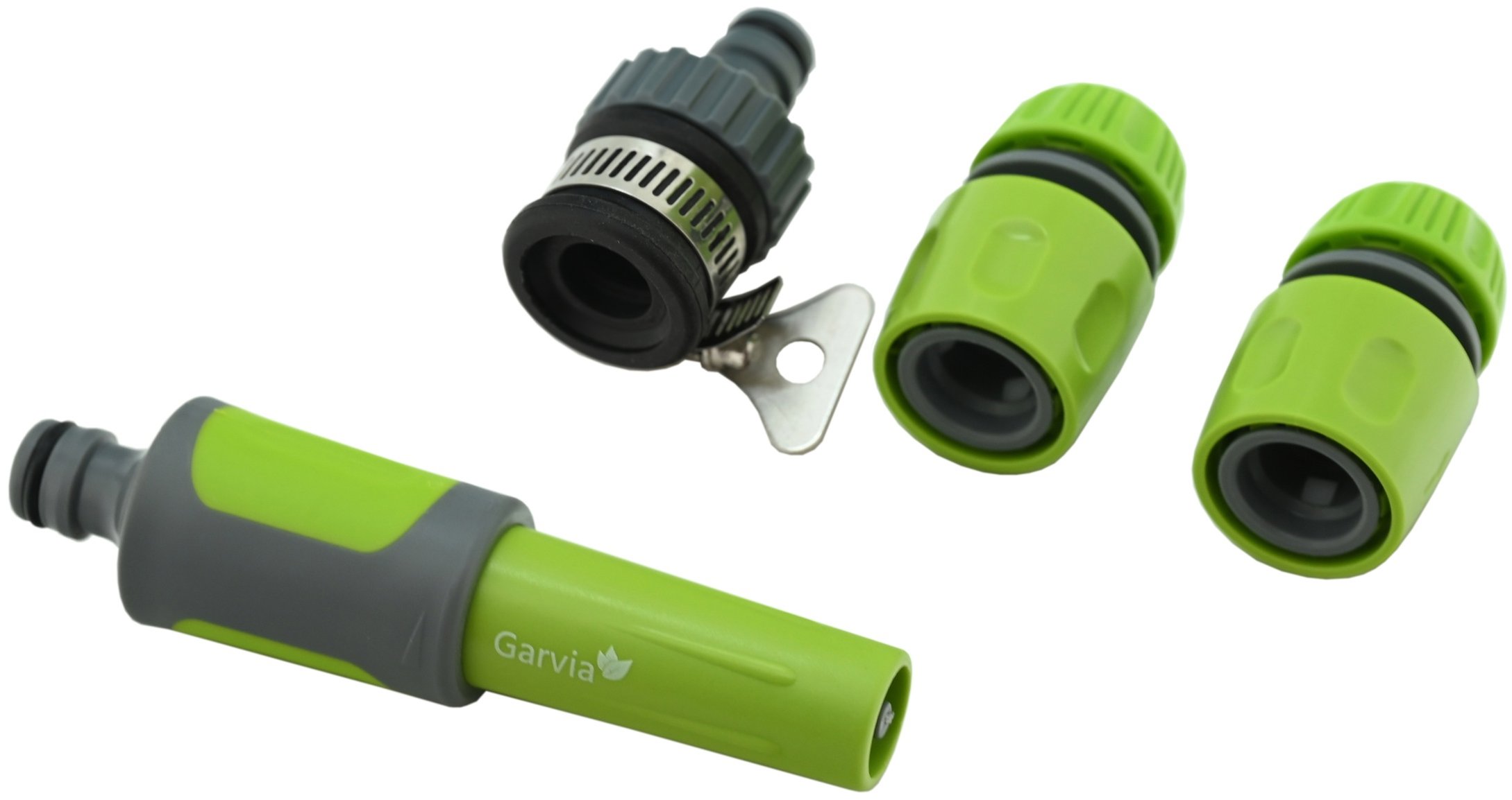 GARVIA Zavlažovacia pištoľ prúdnicová so sponou s príslušenstvom – súprava 4 ks