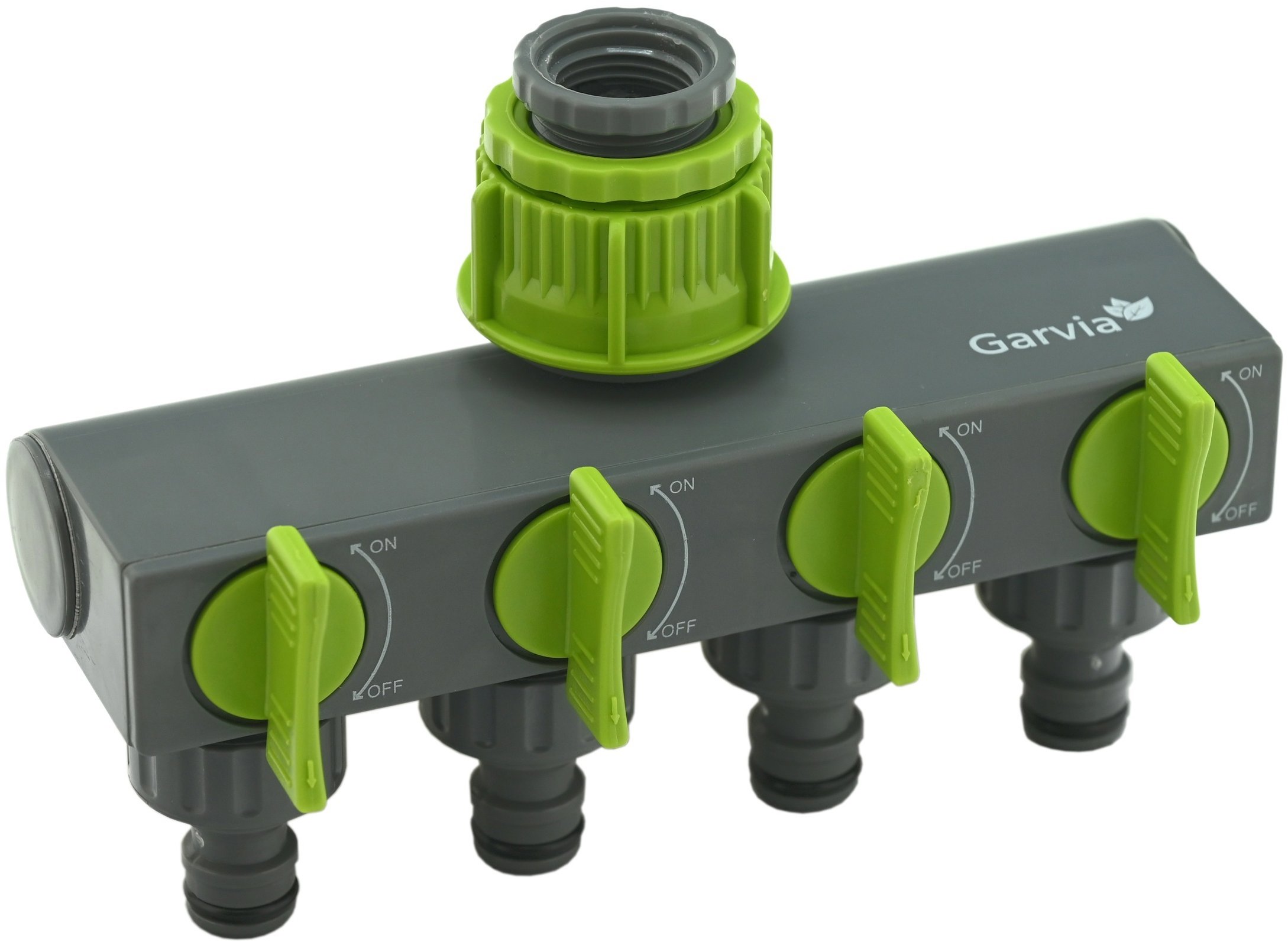 GARVIA Rozbočovač hadicový na 4 rýchlospojky s uzáverom