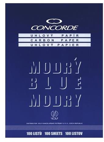 CONCORDE uhlový, A4, 25 listov modrý