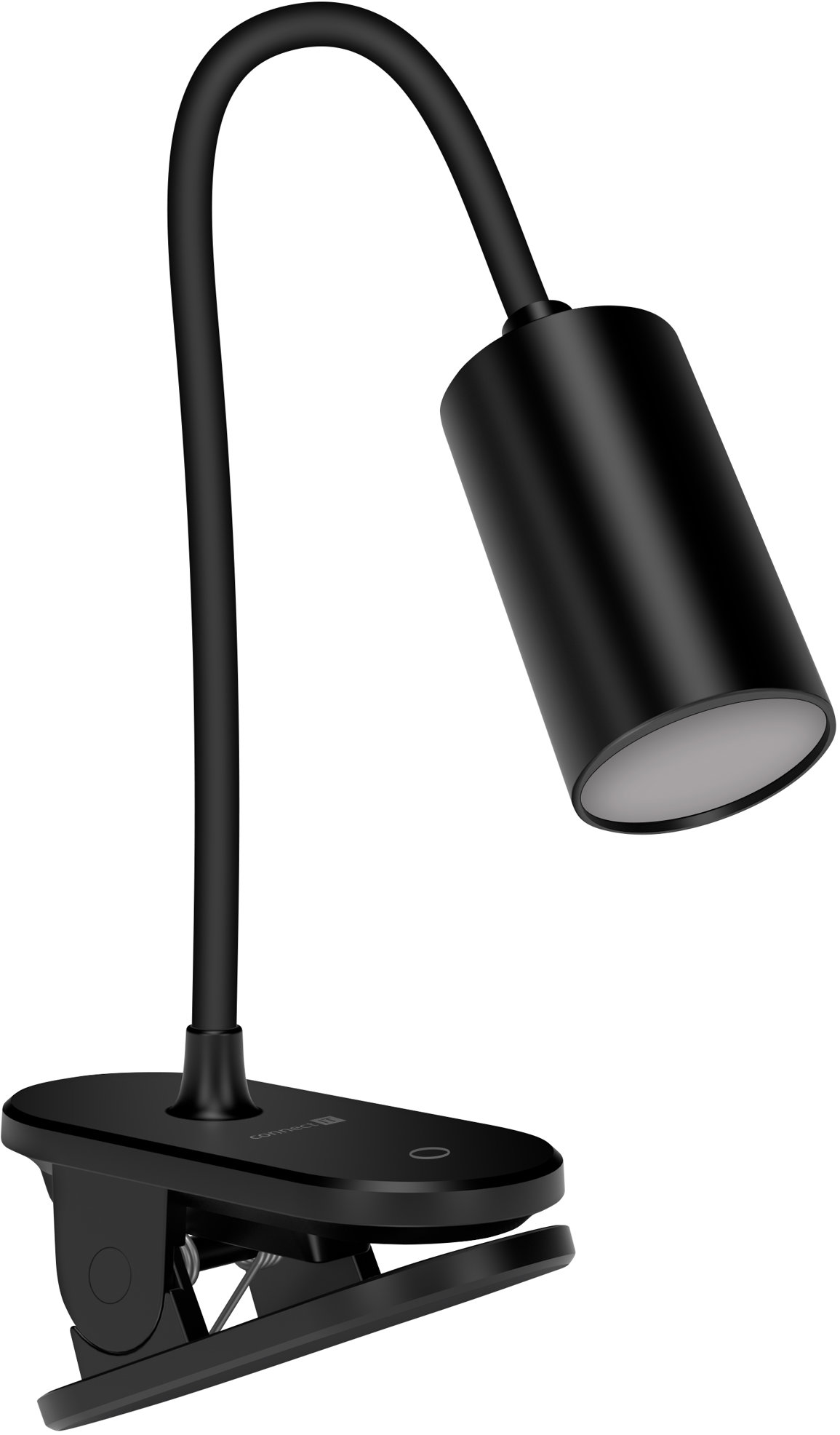 CONNECT IT CLIP 2 LED, s klipom, čierna