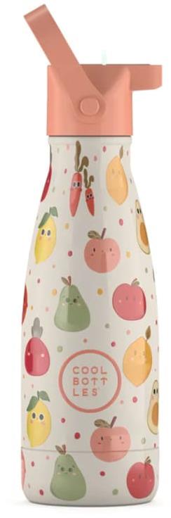 Cool Bottles detská nerezová termofľaša Kids Fruit Salad trojvrstvová 260 ml 3D