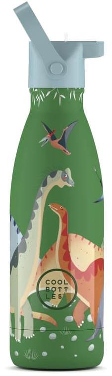 Cool Bottles detská nerezová termofľaša Kids Jurassic Era trojvrstvová 350 ml 3D