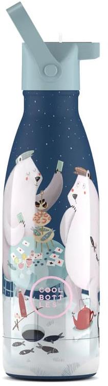 Cool Bottles detská nerezová termofľaša Kids Polar Bears trojvrstvová 350 ml 3D