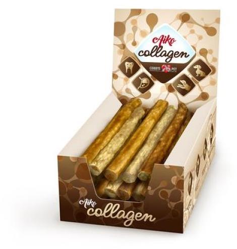 COBBYS PET AIKO Collagen stix L kačica a hovädzie 25 cm/102 – 108 g