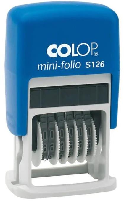 COLOP S 126 Mini-Folio, číslovacia, čierny odtlačok