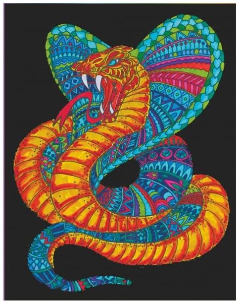 Colorvelvet zamatový obrázok – kobra
