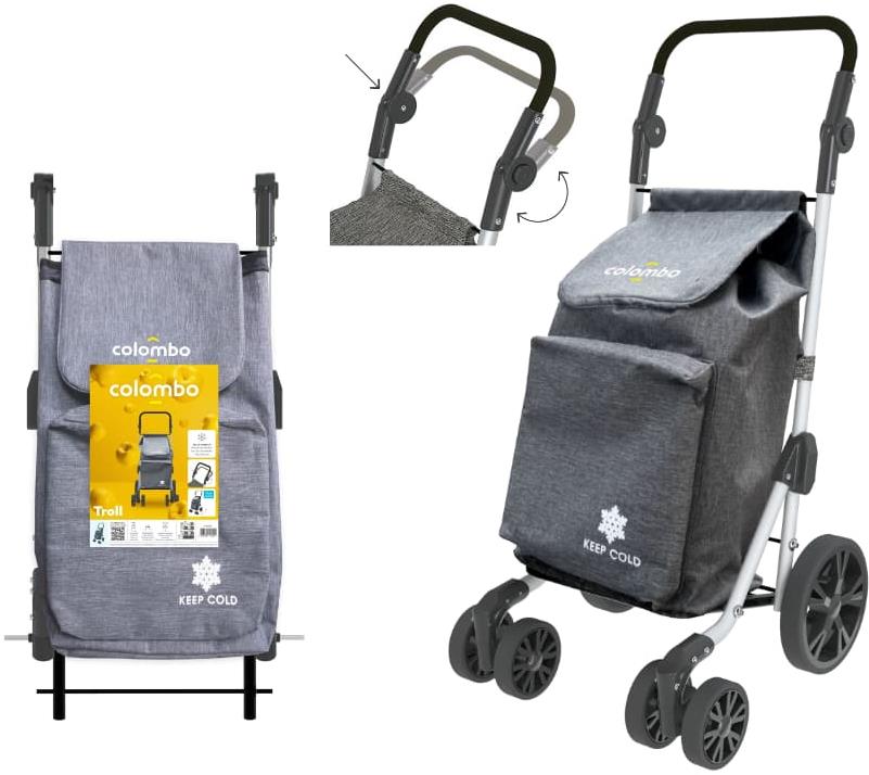 COLOMBO TROLL Taška 60 l sivá termo s kolieskami nosnosť 35 kg