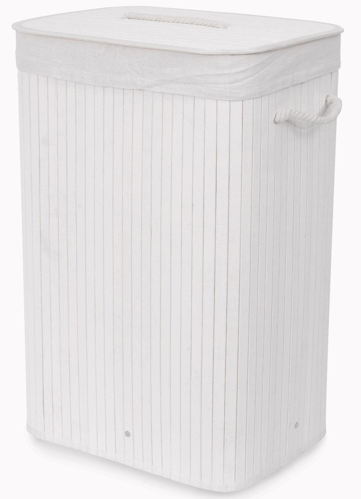 Compactor Bamboo – obdĺžnikový biely, 40 × 30 × v.60 cm